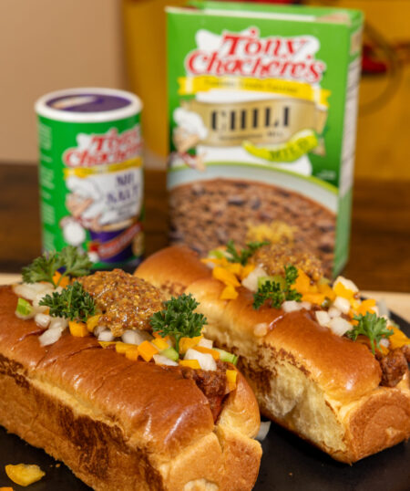 Chili Dogs with Trinity Relish