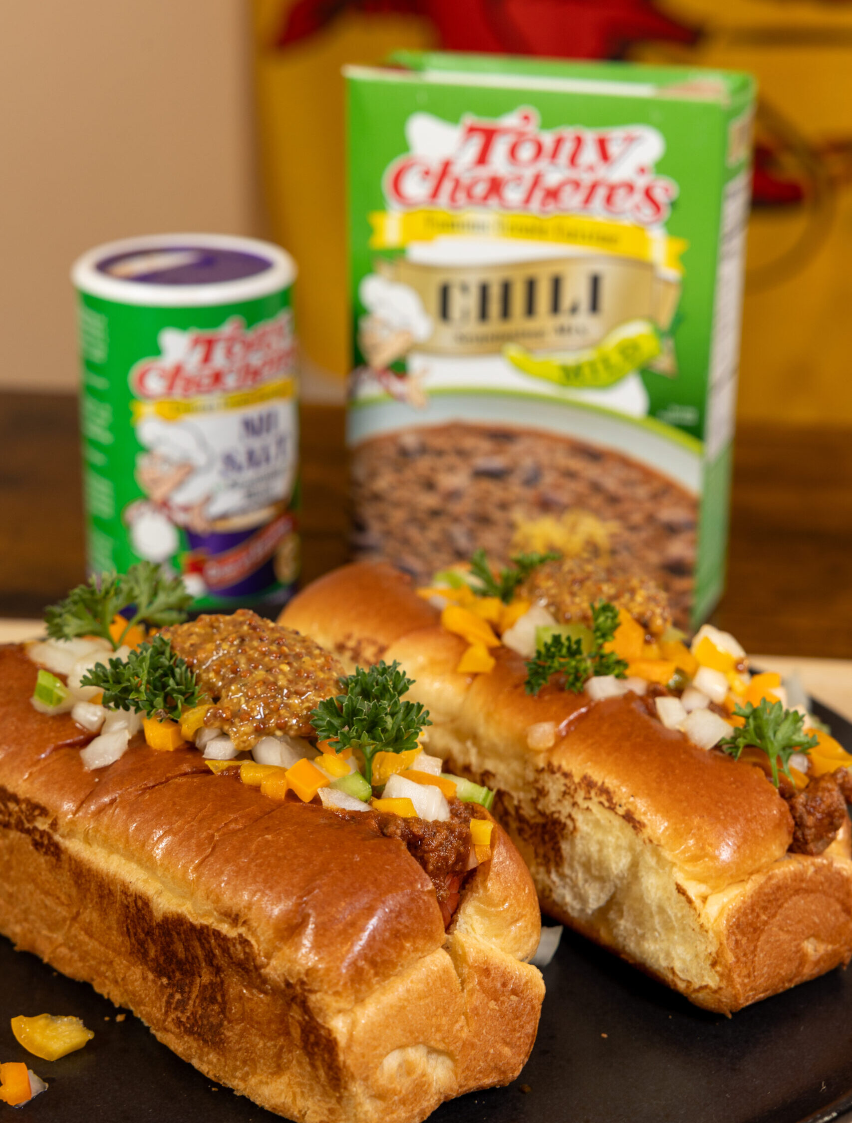 Chili Dogs with Trinity Relish